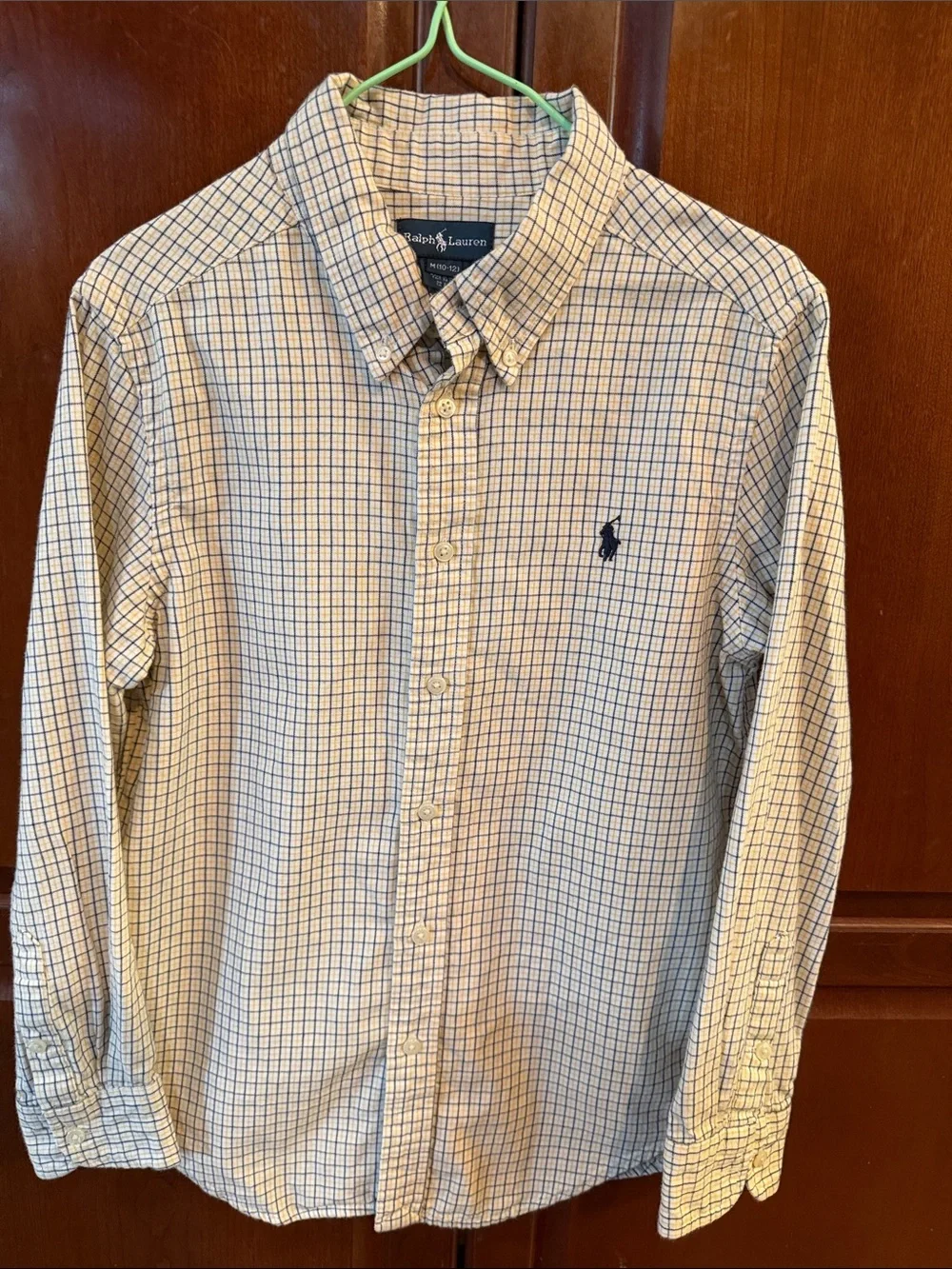 Ralph Lauren Button-Down Plaid Shirt for boy size 10-12